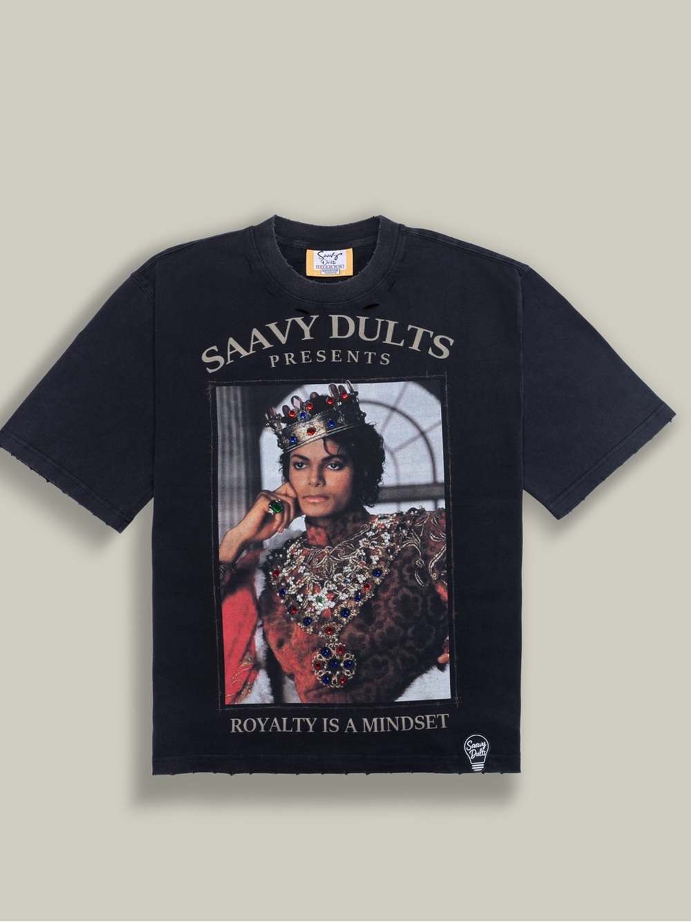 Saavy Dults Sz Various Vintage Mike Jack Royalty Is A Mindset' Crown Tee